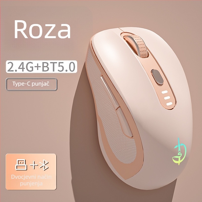 M500 bežična miša, optički senzor 2400 DPI, 6 tipki, 2.4GHz, Plug-and-Play