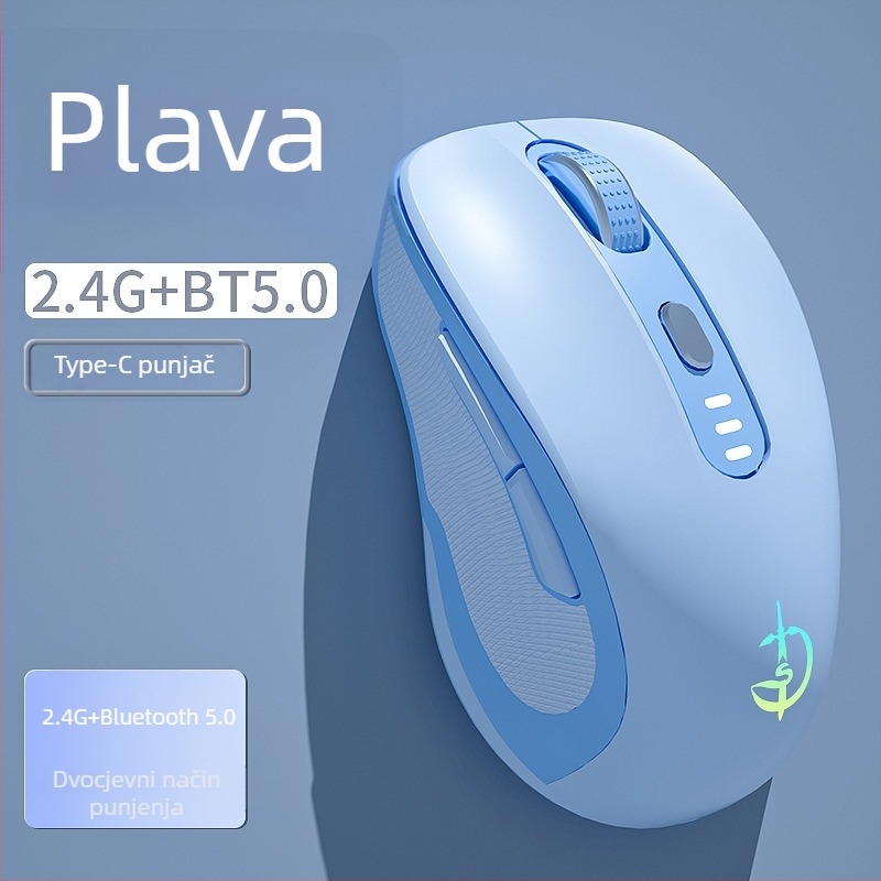 M500 bežična miša, optički senzor 2400 DPI, 6 tipki, 2.4GHz, Plug-and-Play