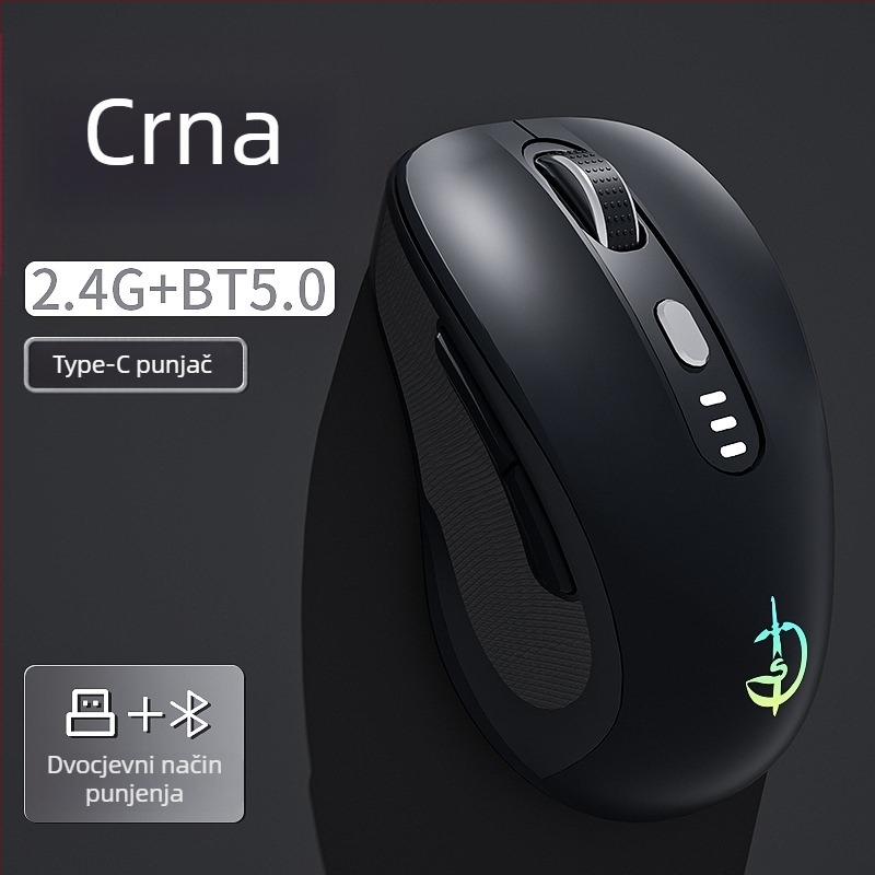 M500 bežična miša, optički senzor 2400 DPI, 6 tipki, 2.4GHz, Plug-and-Play