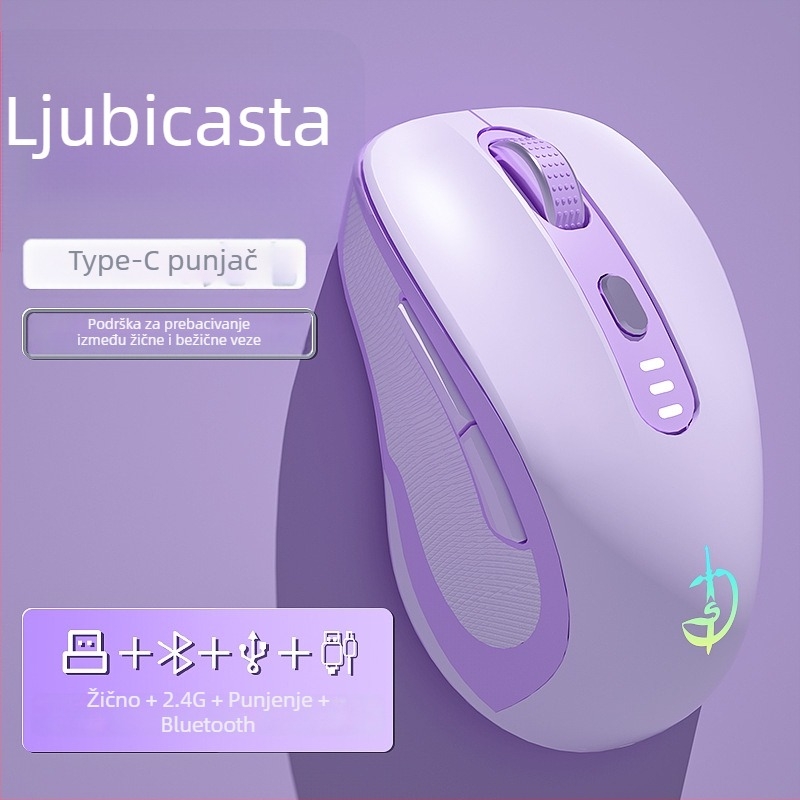 M500 bežična miša, optički senzor 2400 DPI, 6 tipki, 2.4GHz, Plug-and-Play
