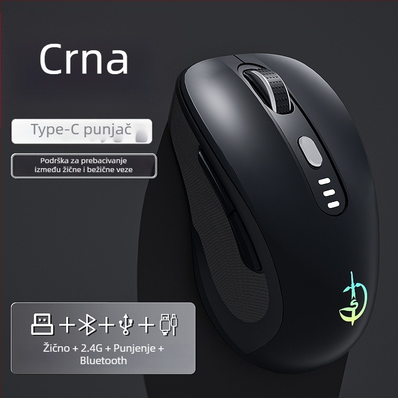 M500 bežična miša, optički senzor 2400 DPI, 6 tipki, 2.4GHz, Plug-and-Play