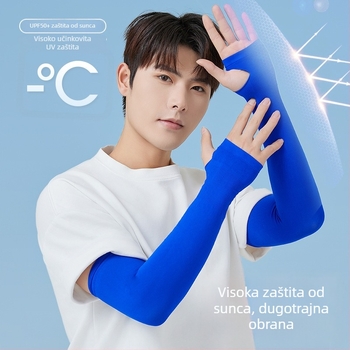 Ljetne UV zaštitne rukave za ruke, unisex, prozračne, s osvježavajućim osjećajem, za vožnju, tanke