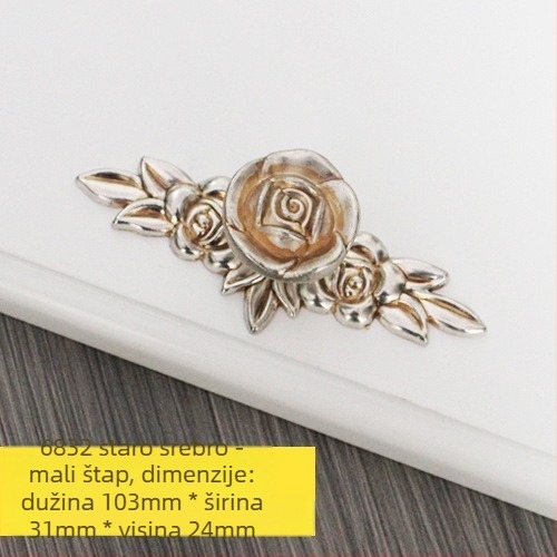 Ručka za vrata ormara - Treasure map, model 6832, cinkova legura, elektroplatiranje, za sve vrste ormara i garderobe