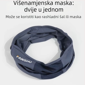 Maska za sunčevu zaštitu za muškarce – prozračna, UV zaštita, vjetrootpornost, odbijanje insekata, poliester šal Ice Silk