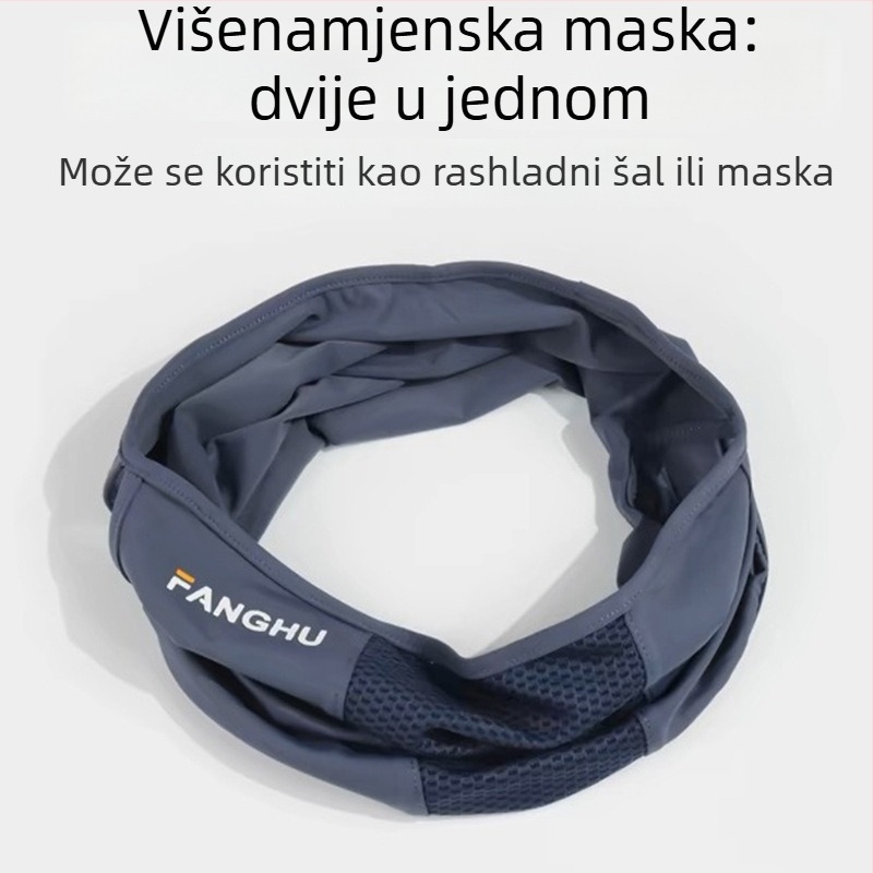 Maska za sunčevu zaštitu za muškarce – prozračna, UV zaštita, vjetrootpornost, odbijanje insekata, poliester šal Ice Silk