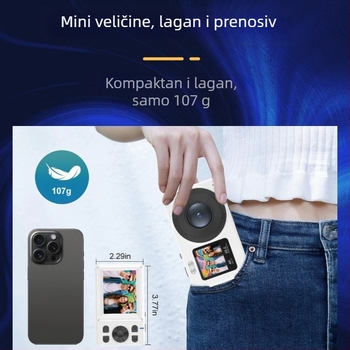 Studentska digitalna kamera s dvostrukim zaslonom — 4K/30fps, 18x optični zum, CMOS senzor, autofokus