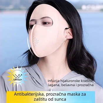 Maska za cijelo lice s UV zaštitom – Unisex, Najlon, Trokutast oblik, Svestrani stil, Proljeće, Jesen i Ljeto