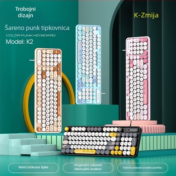 Viper K2 žični set tipkovnice i miša - 98 tipki, vodootporan dizajn, kabel duljine 1,5 m, plastična konstrukcija