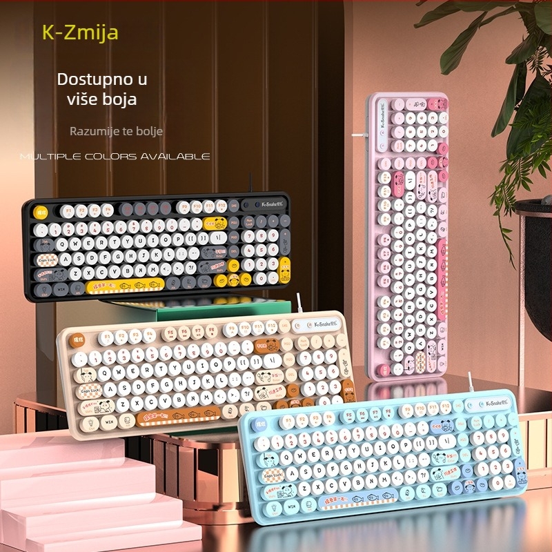 Viper K2 žični set tipkovnice i miša - 98 tipki, vodootporan dizajn, kabel duljine 1,5 m, plastična konstrukcija