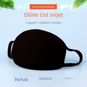 Pamukasta maska za lice, zaštita od prašine, prozračna, UV zaštita, unisex, dizajn za uho