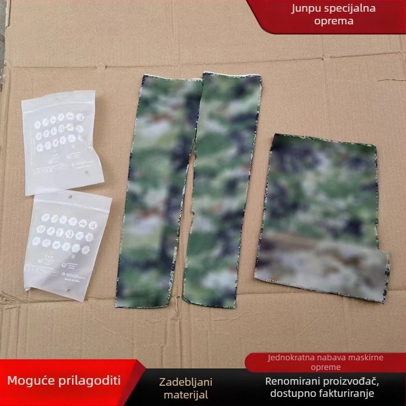 Kamuflirana maska od ledenog satenog vlakna sa setom rukavica za ruke i šalom za vrat, kapa za glavu i zaštita od sunca za vožnje biciklom