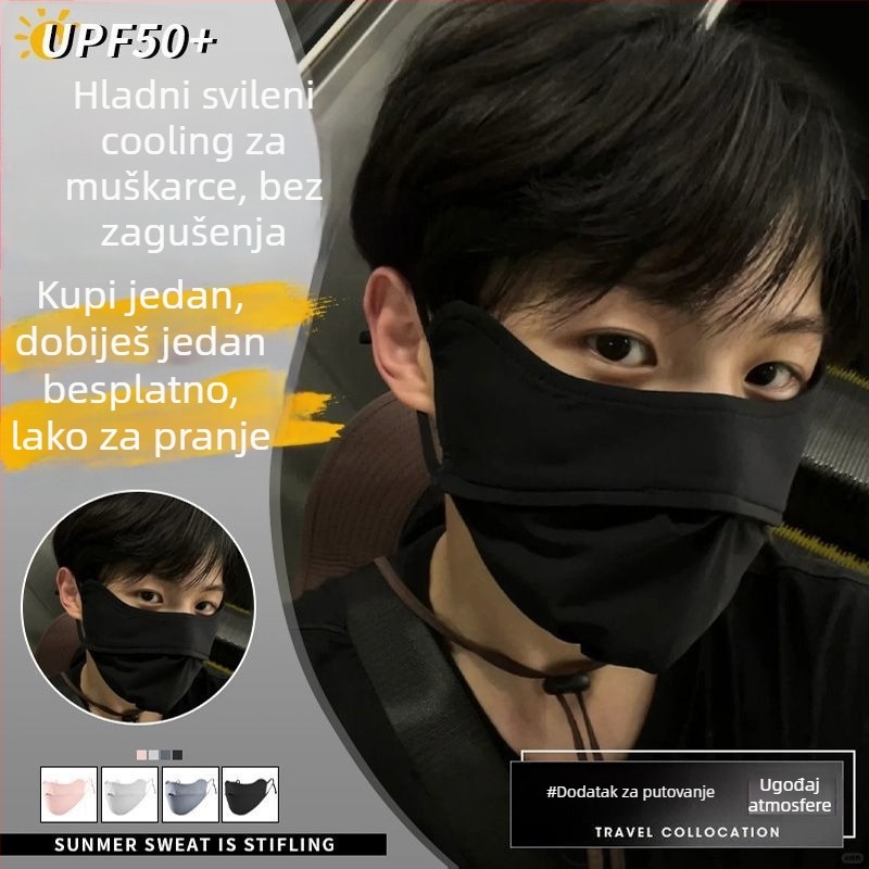 Maska za cijelo lice od silikona s UV zaštitom i zaštitom očiju, tanak dizajn, za odrasle