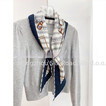 Šal od svile i vune s rombinim uzorkom, dvostrani, zimi - marka Silk store/Silk road