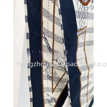 Šal od svile i vune s rombinim uzorkom, dvostrani, zimi - marka Silk store/Silk road