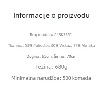 Šal-kapulja s šalom – jednofarban uzorak; poliester; ženski; za zimu, proljeće i jesen