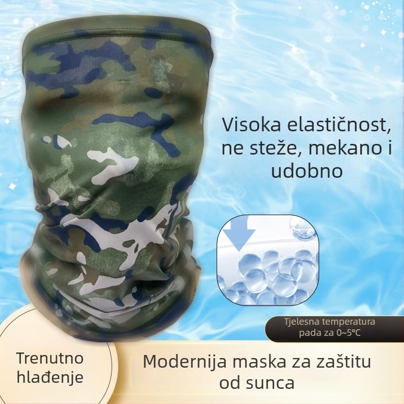 Dvostrani šal od ice silk s maskom za lice, šalom za glavu, zvjezdano nebo, kamuflaža za zaštitu od sunca