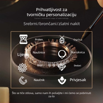 Set nakita od titan čelika: jednostavan, unisex; naušnice + ogrlica + narukvica; lanac s križem; opseg 21–50 cm, proširenje ≥11 cm