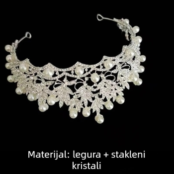 Barokna vjenčana tiara – ukosnica za kosu (Proljeće 2023)