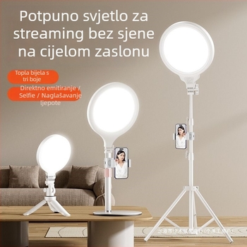 LED svjetlo za dopunu za livestream, stolna svjetiljka za ljepotu s tri temperature boje, 28W