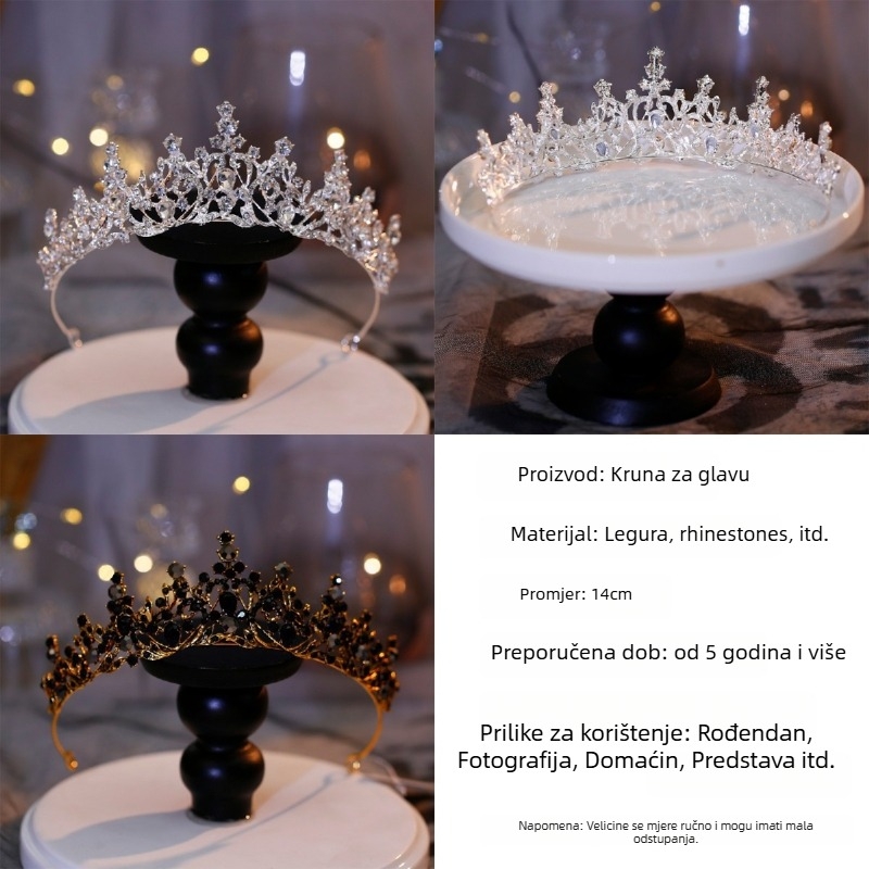 Art Pro Tiara za mladenke — Metalna legura, Japansko-korejski stil, Elektroplating, Dizajn The Crown