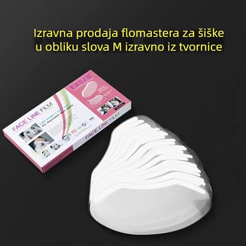 Jednokratna zaštita za šišanje šiške — prozirni štit za lice, zaštita očiju tijekom šišanja