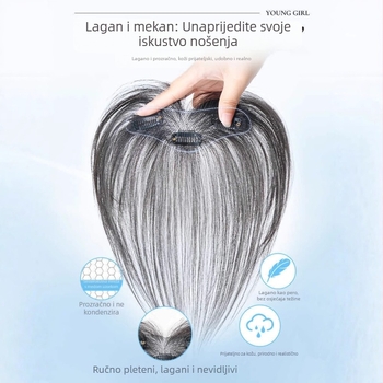 Perika od pravih ljudskih vlasi s baby hairs uz liniju dlake, ručno tkano, ravna kosa, prirodna linija dlake