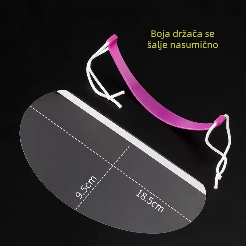 Jednokratna prozirna maska za lice za frizerski salon – zaštita očiju, pokrivanje čela (bangs), pogodna za trajnu i bojanje; pakiranje 50 kom; namijenjeno samo frizerskom salonu
