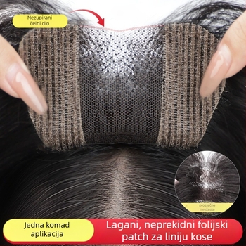 Dio peruke za žene s pravom ljudskom kosom, ravna kosa, Velcro U-oblik model, mehanizam obrade, bojenje i uvijanje dopušteni