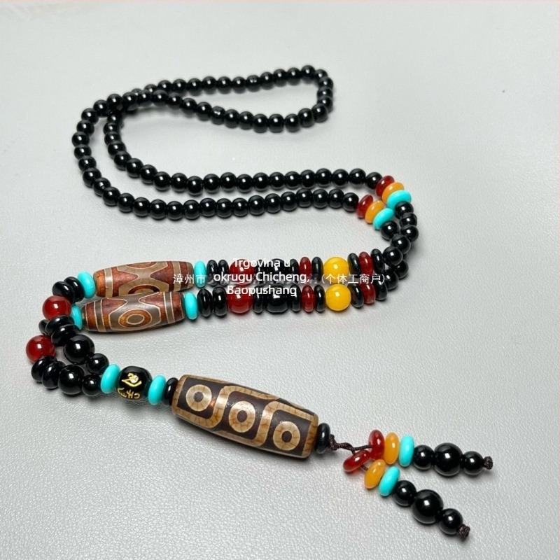 Geometrijsko ogrlica s privjeskom, ručna izrada, privjesak od 18k zlata, unisex, obim do 30 cm, pastoralni stil