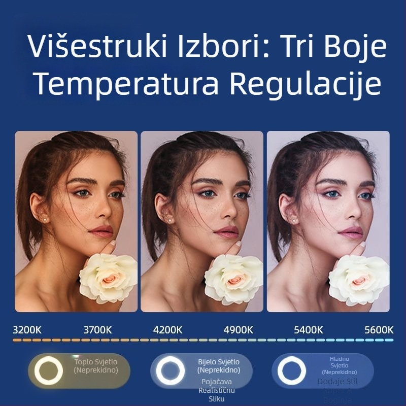 LED dopunsko svjetlo za studijsko fotografiranje, sferično meko svjetlo, 100W, temperatura boje 5500K±200K / 5600K±200K, tri temperature boje