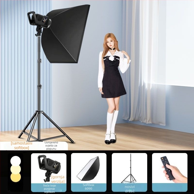 LED dopunsko svjetlo za studijsko fotografiranje, sferično meko svjetlo, 100W, temperatura boje 5500K±200K / 5600K±200K, tri temperature boje