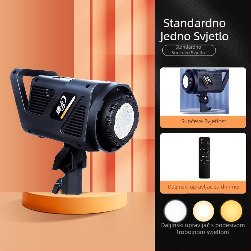 LED dopunsko svjetlo za studijsko fotografiranje, sferično meko svjetlo, 100W, temperatura boje 5500K±200K / 5600K±200K, tri temperature boje