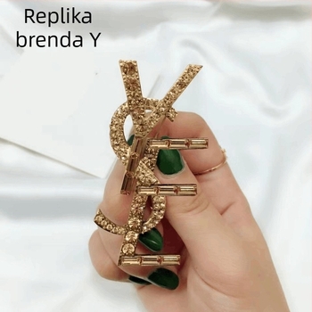 Broš s dijamantnim ugradom, dizajn slova Y, legura, kopča za svilenu šalu, dekorativni dodatak za žene