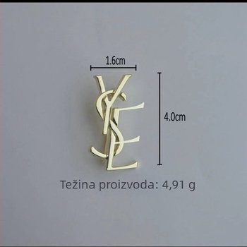 Broš od cinkova legura s dizajnom slova za ukrašavanje odjeće, unisex, Net Red Wind stil (Materijal: Cinkova legura; Model: Slova; Obrada: Elektroplatiranje; Tip: Broš; Funkcija: Dekoracija)