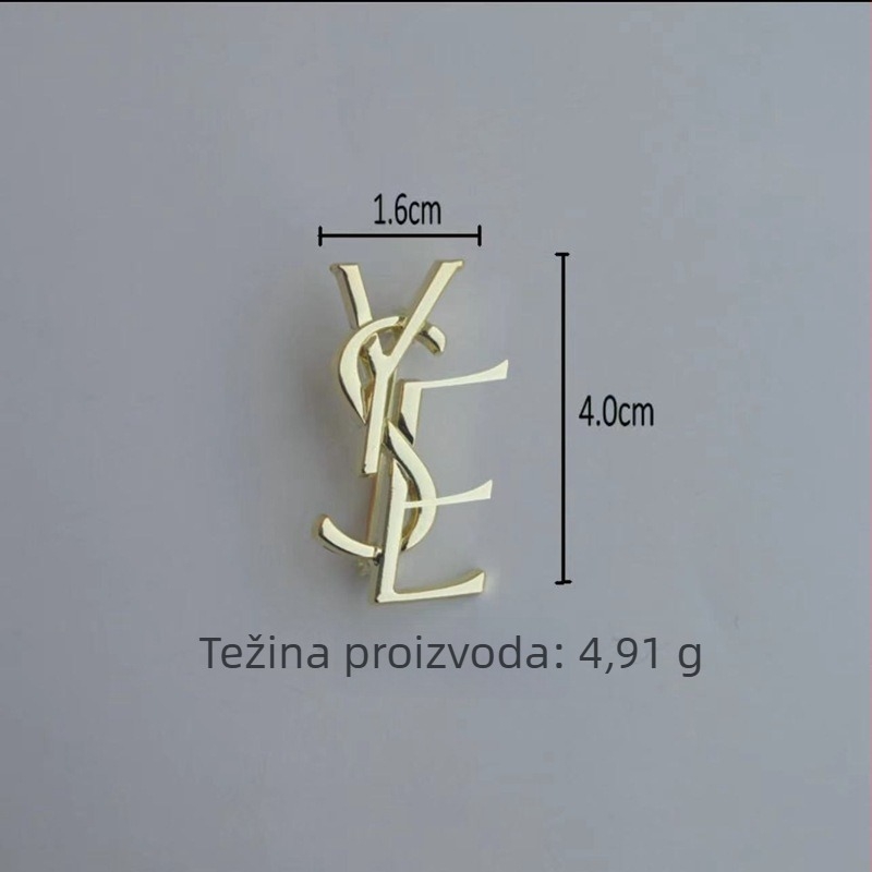 Broš od cinkova legura s dizajnom slova za ukrašavanje odjeće, unisex, Net Red Wind stil (Materijal: Cinkova legura; Model: Slova; Obrada: Elektroplatiranje; Tip: Broš; Funkcija: Dekoracija)