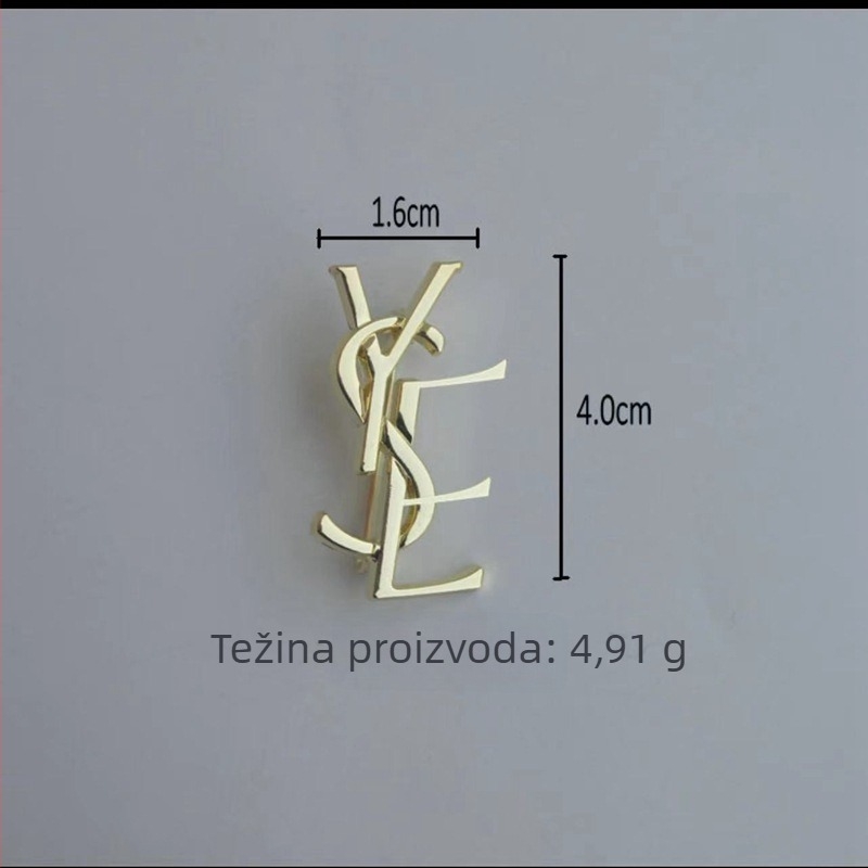 Broš od cinkova legura s dizajnom slova za ukrašavanje odjeće, unisex, Net Red Wind stil (Materijal: Cinkova legura; Model: Slova; Obrada: Elektroplatiranje; Tip: Broš; Funkcija: Dekoracija)