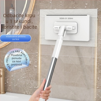 Mini plosnati mop za kućnu upotrebu – nehrđajući čelik, rolo-stisk, vlaga ≤40%, nosivost 2 kg, dvostruki pogon