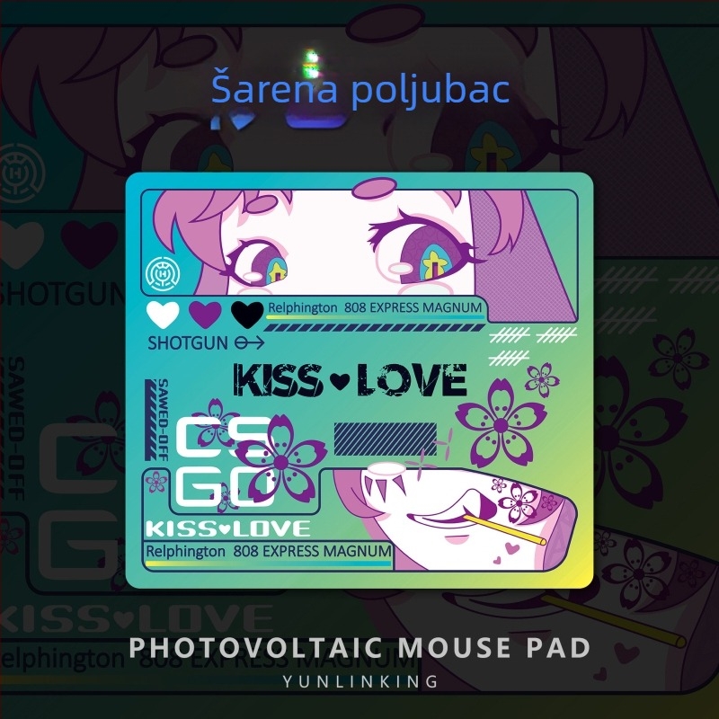 Podloga za miš s kaljenim staklom za gaming | jednostrana, ispis logotipa, izrađena po mjeri od uzorka/slike