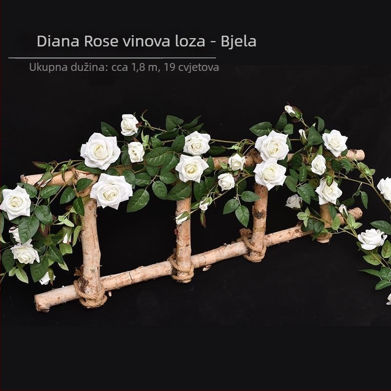 Umjetna svila ruža vinova loza za zidnu dekoraciju – za vjenčanja, vanjsku upotrebu i rekvizite za fotografiju