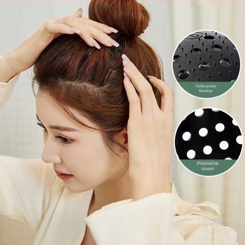 Dodatak za kosu za volumen krune i stiliziranje punđe – materijal TPR, japansko-korejski stil, proljeće 2025