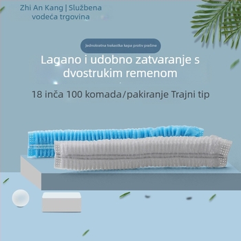 Jednokratna netkana kapa s trakicom i mrežicom za kosu, za prehrambenu industriju – zaštita od prašine i ispadanja kose