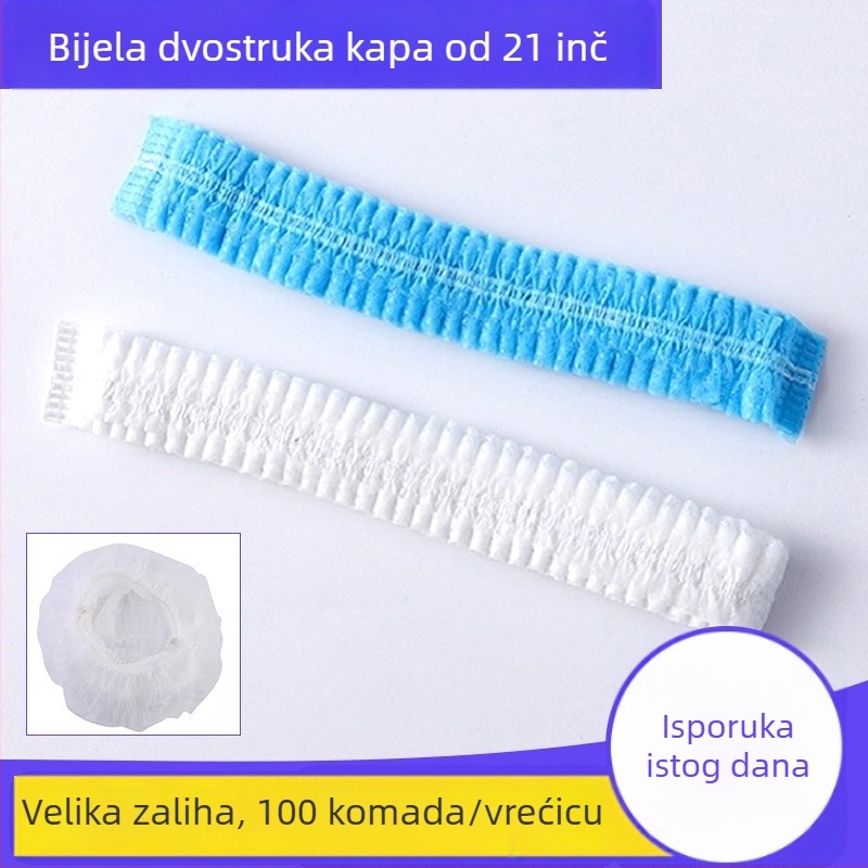 Jednokratna kapa od netkanog materijala za prehrambenu industriju: zaštita od prašine, otporno na ulje, otporno na dim i zaštita od ispadanja kose, s otvorima za zrak (GB/T26572-2011)