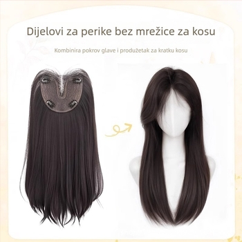 Paruka za žene, ravna kosa, model JS0605, kosa od proteinskih vlakana, mehanizam obrade
