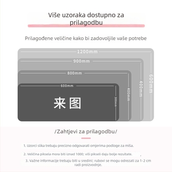 Velika visokokvalitetna gaming podloga za miš | Star Road Xt-01, protuklizna, stolna podloga za ured