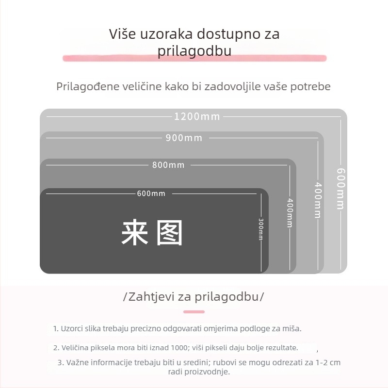Velika visokokvalitetna gaming podloga za miš | Star Road Xt-01, protuklizna, stolna podloga za ured