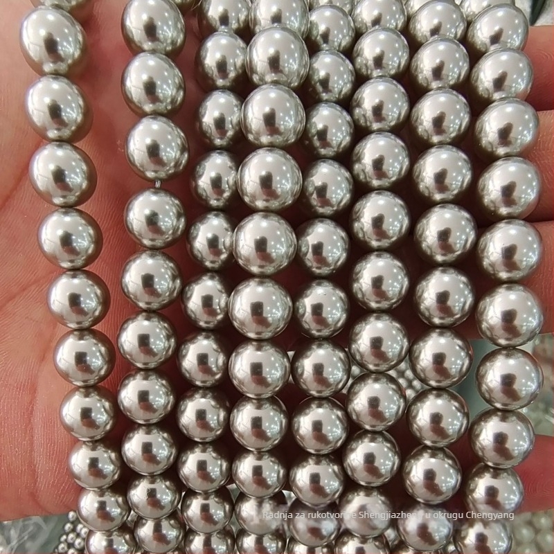 Perforirane kristalne staklene perle za DIY nakit – umjetne perle, modni stil, okrugle perle, elektroplatirane