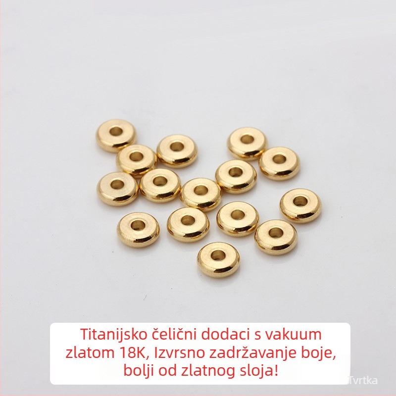 Labave kuglice - Nehrđajući čelik, vakuumski premaz 18K pravog zlata, BXG-327