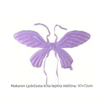 Dječji balon s krilima leptira — stražnje vješanje, krila od aluminijske folije s gradijentnim bojama, rekviziti za fotografiranje