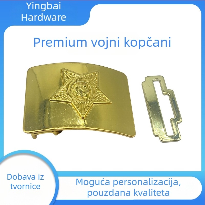 Metalna kopča za pojas — trodijelni set s glatkom rolnom kopčom za platnene pojaseve