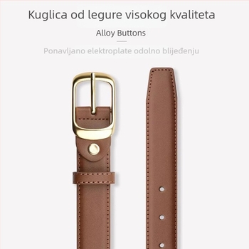 Ženski kaiš od PU kože s kopčom od nehrđajućeg čelika, kopča s pinom, širina 2-4 cm, jesen 2024